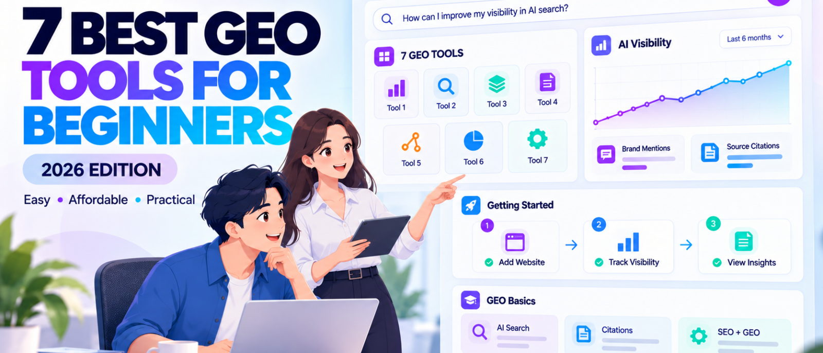 7 Best GEO Tools for Beginners in 2026: Easy, Affordable & Practical