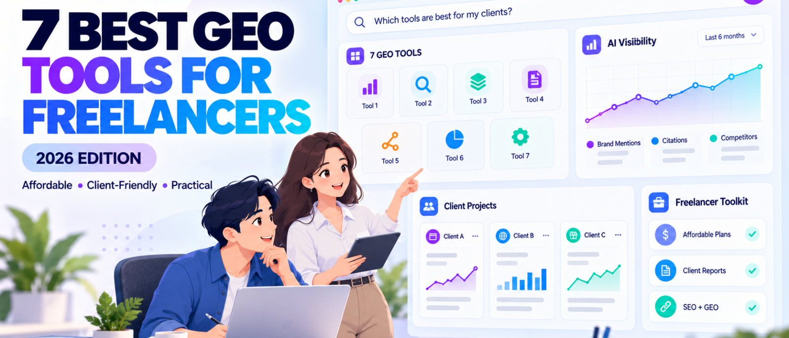 7 Best GEO Tools for Freelancers in 2026: Pricing, Clients & Value