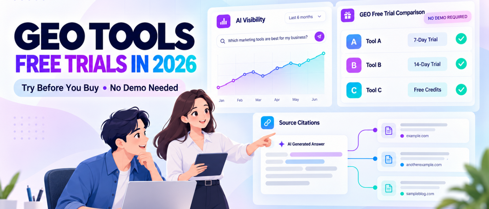 Best GEO Tools With Free Trials in 2026 (No Demo Required)